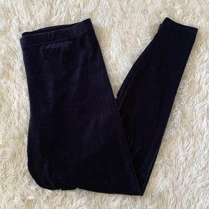BLACKMILK VELVET DEEP BLUE HIGH WAISTED LEGGINGS